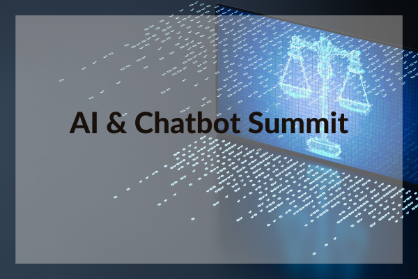 AI and Chatbot Summit + digital image of laptop