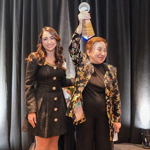 2003 Nobel laureate Shirin Ebadi (right) with national Iranian American Bar Association President Yasmin Bigdeli