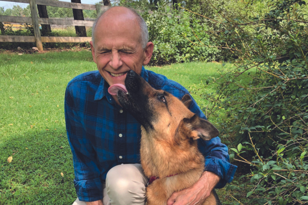 Judge David Tatel and his dog Vixen