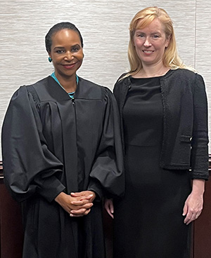 Superior Court Chief Judge Anita Josey-Herring and Katherine Oler