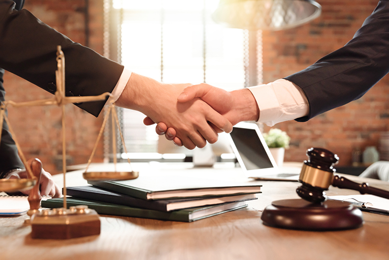lawyers shaking hands