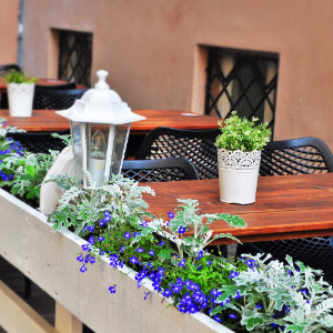 Outdoor dining area