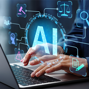 AI and laptop user