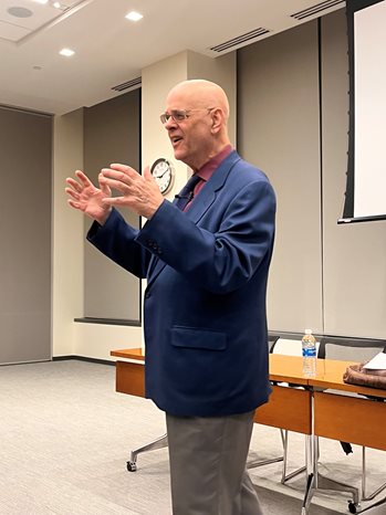 Jack Marshall teaching in classroom.