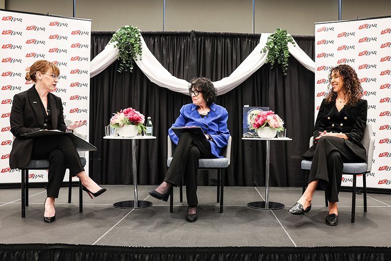US. Supreme Court Justice Sonia Sotomayor and illustrator Jacqueline Alcántara visited the D.C. Bar headquarters on March 25 for a fireside chat with Bar President Sadina Montani.